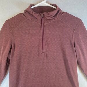 REI Co-op Quarter Zip Pullover Brown Heathered Active Top Base Layer Gorp Small?